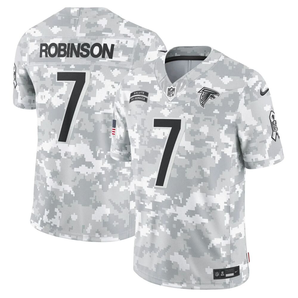 Nike On Field Bijan Robinson Atlanta Falcons Salute To Service Jersey Men Sz Sm